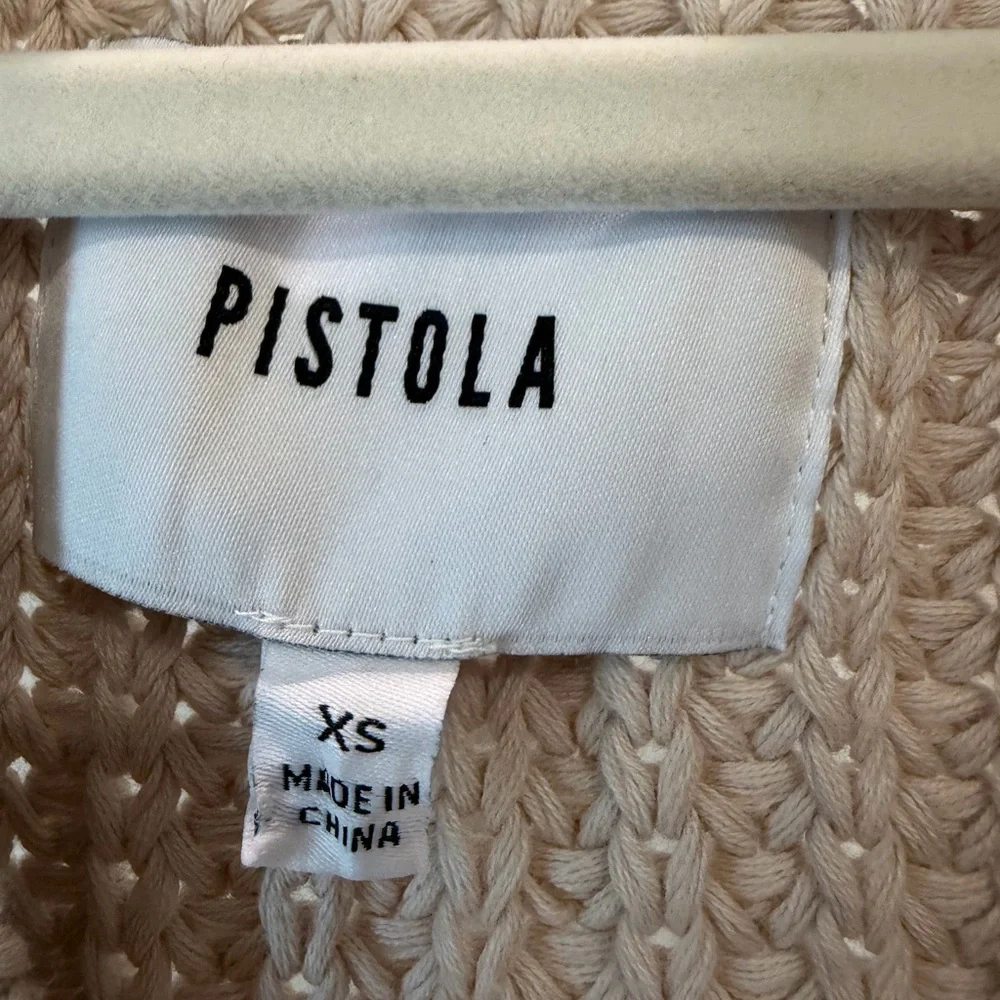 Pistola Revolve Kiran oversized sweater vest in ecru color. Size XS - Picture 6 of 8